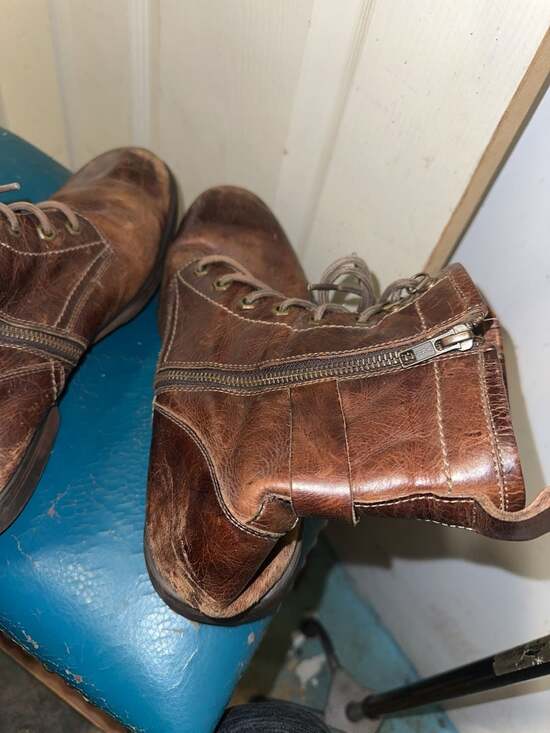 American Rag Rockastle Brown Leather Lace-Up Boots Size 11.5 main image 6